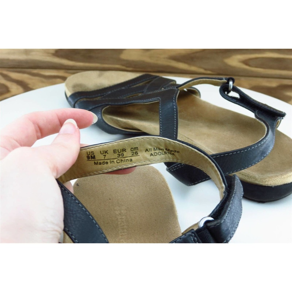 Naturalizer Black Leather Slingback Sandals - Picture 6 of 8